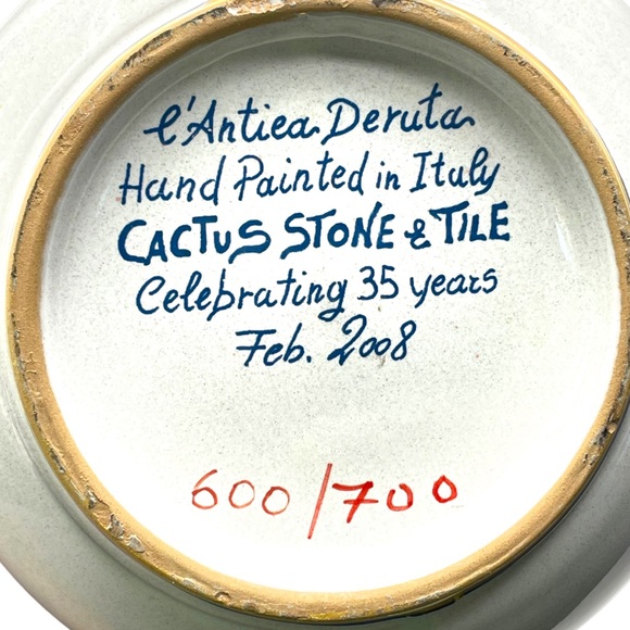 L’ Antica Deruta Le Collezioni Limited Edition Hand Painted Container Dated 2008 - Picture 12 of 16